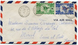 NOUVELLE-CALEDONIE FRANCE LIBRE  LETTRE PAR AVION DEPART NOUMEA 26 DEC 46 Nelle CALEDONIE POUR LA FRANCE - Covers & Documents