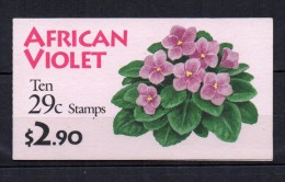 N157- USA- 1993. SC# : 2486a - BOOKLET / CARNET.  AFRICAN VIOLET / FLOWERS - 1981-...