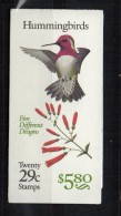 N179- USA- 1992. SC# : 2646a - BOOKLET / CARNET. BIRDS HUMMINGBIRDS  FV US$ 5.80 / € 4.40 - 3. 1981-...