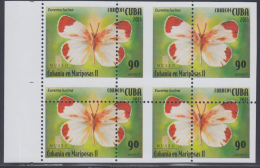 2013.143 CUBA 2013 MNH PERFORATION ERROR. MARIPOSAS , BUTTERFLIES .BLOQUE 4 . - Geschnittene, Druckproben Und Abarten