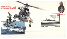 (844) Australia Cover - 1986 - HMAS Sydney - Briefe U. Dokumente