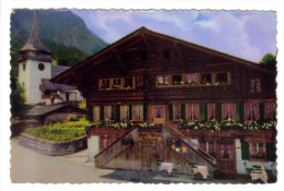 CPSM GSTEIG Ou CHATELET (Suisse-Berne) - Hotel Baren Und Kirche Von Gsteig 1189 M - Gsteig Bei Gstaad