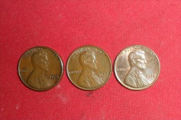 Lot De 3 Monnaies/One Cents 1975 / 1977 TTB+ Et 1978 SUP. - 1909-1958: Lincoln, Wheat Ears Reverse