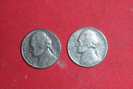 Lot De 2 Monnaies/Five Cents(Dates Se Suivent) 1981D Et 1982 P En TTB - 1909-1958: Lincoln, Wheat Ears Reverse