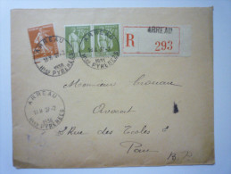 LETTRE  REC    Au Départ D'ARREAU  Et à Destination De  PAU   1936 - Cartas & Documentos