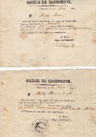 VP1012 - Mairie De CASENEUVE - 2 Billets  De Convocation à La Réunion Du Conseil Municipal Mr E. MARTIN - Non Classés