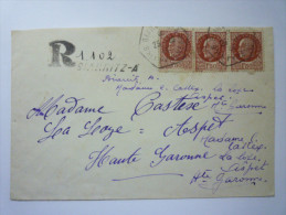 LETTRE  REC    Au Départ  De  BIARRITZ  Et à Destination  D'ASPET  (Haute-Garonne)   1944 - Cartas & Documentos