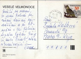 1619  Postal Gottwaldov 1987  Checoslovaquia, Buho - Lettres & Documents