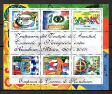 HONDURAS. BF 89 De 2008 (neuf Sans Charnière/MNH). Traité Avec Le Mexique. - Honduras