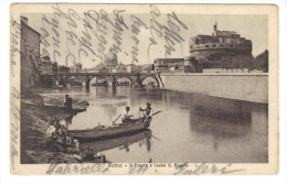 VER1386a - ROMA , Il Tevere E Castel Sant'angelo . - Fiume Tevere