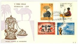 SOMALIA AFIS - V° FIERA DELLA SOMALIA -  1959 Trade Fair - FDC - Somalië (AFIS)