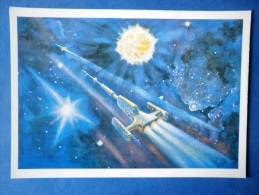 Illustration By Cosmonaut A. Leonov - Golden Cepheus - Spaceship - Russia USSR - 1973 - Unused - Raumfahrt