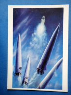 Illustration By A. Sokolov - Detachment Of Stage 1 - Spaceship - Russia USSR - 1973 - Unused - Raumfahrt