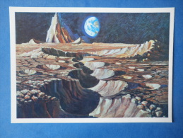Illustration By Cosmonaut A. Leonov - Grater Chain - Planet Earth - Space - Russia USSR - 1973 - Unused - Espace