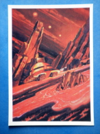 Illustration By Cosmonaut A. Leonov - Cross-Country Vehicle Moves Through Lava - Space - Russia USSR - 1973 - Unused - Espacio