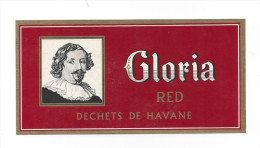 Etiquette  Boite De Cigares -   Gloria Red   -   16 X 8 Cm - Labels