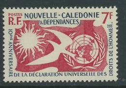 Nlle Calédonie N° 290  X  10ème Anniv.  De La Déclaration Universelle Des Droits De L'Homme  Trace De Charnière Sinon TB - Neufs