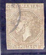 1872 - CHARLES I / Montrer PARIS  Mi No 36 U (NON DENTELE) édition Limitée RAR - 1858-1880 Moldavië & Prinsdom