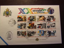 SAN MARINO 2001 XX SECOLO BF USATO FDC - Gebraucht