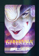 ITALY - Urmet Phonecard  Venice Carnival  Issue/Tirage 455,000  Used As Scan - Openbare Reclame