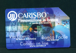 ITALY - Urmet Phonecard  Carisbo  Issue/Tirage 295,000  Used As Scan - Openbare Reclame