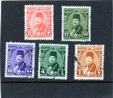 B  - 1944 Egitto - Re Farouk - Used Stamps