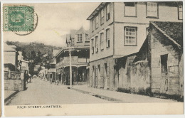 St Lucia Castries  High Street P. Used Stamped 1909 - Santa Lucía