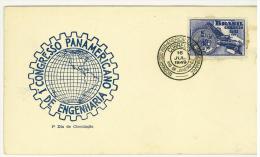 BRASILE - 1° CONGRESSO PANAMERICANO DI INGEGNERIA - ANNO 1949 Homage To Brazilian Air Force - Briefe U. Dokumente