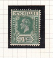 King George V - 1917 - Postage & Revenue - Seychelles (...-1976)