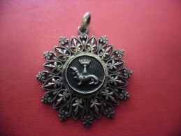 Superbe PENDENTIF ANCIEN BRETAGNE HERMINE  Héraldique Ecu @  Période 1900 -1930 - Anhänger