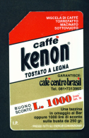 ITALY - Urmet Phonecard  Kenon Coffee  Used As Scan - Openbare Reclame
