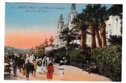 Monte Carlo - Le Théâtre Et Terrasses - Editeur: Gilletta N° 707 - Les Terrasses