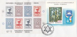 JEWISH, JUDISME, ROMANIA- ISRAEL PHILATELIC EXHIBITION, SPECIAL COVER, 2004, ROMANIA - Jewish