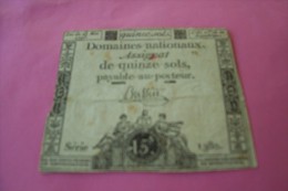 ASSIGNAT  °  QUINZE SOLS   No 1380 - Assignate