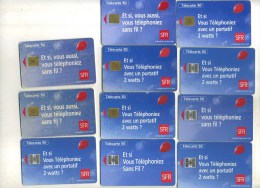 - FRANCE . LOT DE 11 TELECARTES COLLECTION SFR . DOUBLES DE COLLECTION . - Verzamelingen