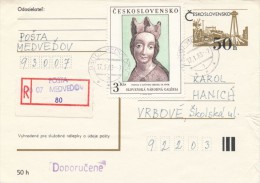 I2853 - Czechoslovakia (1983) 930 07 Medvedov (recommended Makeshift Label) - Storia Postale
