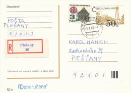 I2862 - Czechoslovakia (1985) 076 33 Plesany - Storia Postale