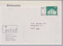 Heimat LU Willisau 1978-02-26 Bahnstationsstempel Auf Bücherzettel - Brieven En Documenten