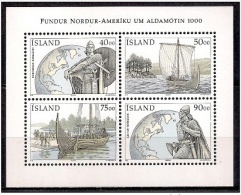 ISLANDIA 2000 - DESCUBRIMIENTO DE AMERICA POR LOS VIKINGOS - YVERT Nº 882-882 ó BLOCK Nº 26 - Unused Stamps