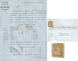 Faltbrief  Neuchâtel - Verrières  (Markenabart)             1875 - Lettres & Documents