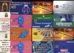 - FRANCE . LOT DE 40 TELECARTES COLLECTION FRANCAISE DES JEUX . DOUBLES DE COLLECTION . - Colecciones