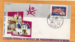 Belgium 1958 FDC - 1951-1960