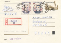 I2812 - Czechoslovakia (1983) 049 35 Ochtina (Shift Trim - Printing - Postal Postcard) - Postkaarten