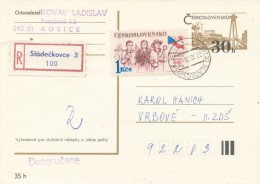I2813 - Czechoslovakia (1978) 961 32 Sladeckovce 3 (Offset Printing Golden Color - The Name "Czechoslovakia") - Cartes Postales