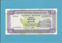 MACAO MACAU - 20 PATACAS - 1.9.1996 - P 66 - UNC. - PORTUGAL - Macao