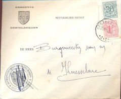 Omslag Enveloppe Gemeente  Stempel Destelbergen 1958 - Briefe
