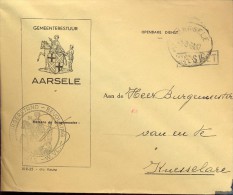 Omslag Enveloppe Gemeente  Stempel Aarsele 1961 - Enveloppes
