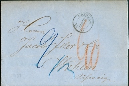 Lettre Expédiée De Leipzig Vers Wohlen (Suisse) En 1857 - [Voorlopers