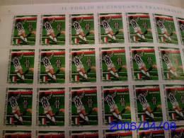 REPUBBLICA ITALIANA - ITALY - ANNO 1995 - CALCIO JUVENTUS CAMPIONE   - FOGLIO INTERO ** MNH - Ganze Bögen