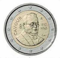 ITALIA  ( REPUBBLICA ITALIANA  ) ANNO 2010 - 2 EURO - CAMILLO BENSO CONTE DI CAVOUR -  FDC - FIOR DI CONIO - Italia